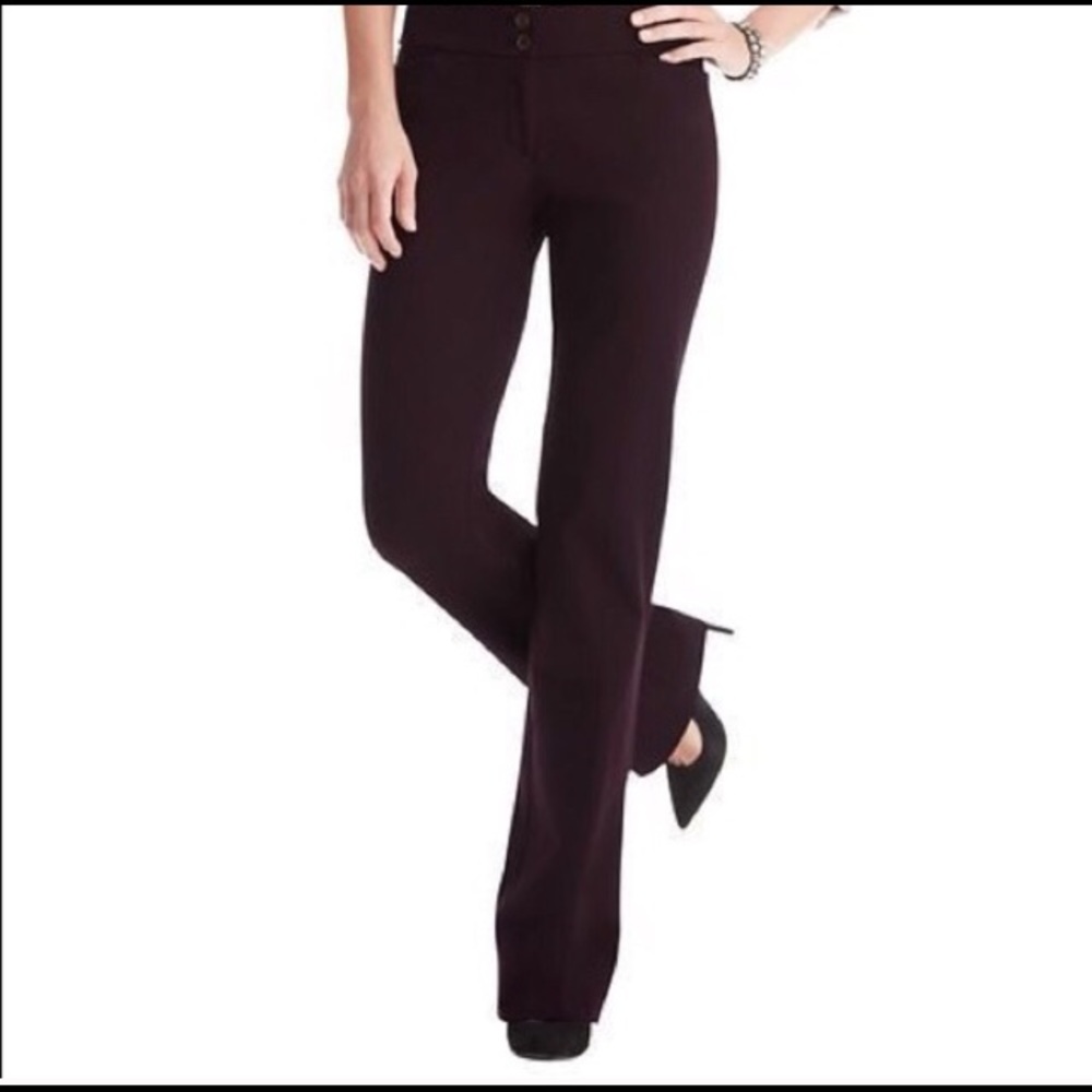 Ann Taylor Loft Charcoal Trouser Straight Leg Sz 0